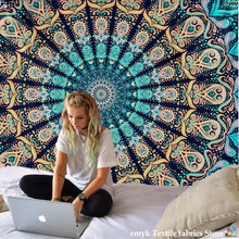 Load image into Gallery viewer, India Mandala Tapestry Wall Hanging Boho Decor Wall Cloth Tapestries Psychedelic Hippie Night Moon Tapestry Mandala Wall Carpet