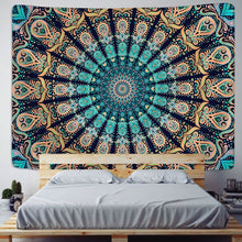 Load image into Gallery viewer, India Mandala Tapestry Wall Hanging Boho Decor Wall Cloth Tapestries Psychedelic Hippie Night Moon Tapestry Mandala Wall Carpet