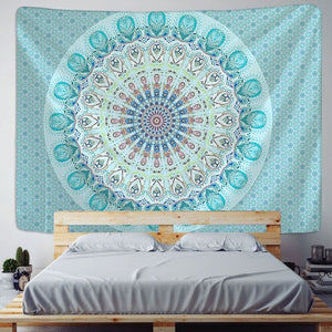 India Mandala Tapestry Wall Hanging Boho Decor Wall Cloth Tapestries Psychedelic Hippie Night Moon Tapestry Mandala Wall Carpet