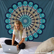 Load image into Gallery viewer, India Mandala Tapestry Wall Hanging Boho Decor Wall Cloth Tapestries Psychedelic Hippie Night Moon Tapestry Mandala Wall Carpet