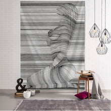 Load image into Gallery viewer, Creative Line Draw Tapestry Wall Hanging Boho Decor Hippie Kiss Psychedelic Wall Tapestry Abstract Carpet Wall Cloth Tapestries