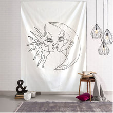 Load image into Gallery viewer, Creative Line Draw Tapestry Wall Hanging Boho Decor Hippie Kiss Psychedelic Wall Tapestry Abstract Carpet Wall Cloth Tapestries