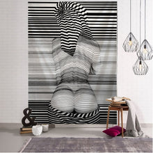 Load image into Gallery viewer, Creative Line Draw Tapestry Wall Hanging Boho Decor Hippie Kiss Psychedelic Wall Tapestry Abstract Carpet Wall Cloth Tapestries