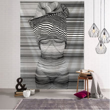 Load image into Gallery viewer, Creative Line Draw Tapestry Wall Hanging Boho Decor Hippie Kiss Psychedelic Wall Tapestry Abstract Carpet Wall Cloth Tapestries