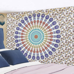 India Mandala Tapestry Wall Hanging Boho Decor Wall Cloth Tapestries Psychedelic Hippie Night Moon Tapestry Mandala Wall Carpet