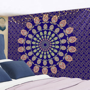 India Mandala Tapestry Wall Hanging Boho Decor Wall Cloth Tapestries Psychedelic Hippie Night Moon Tapestry Mandala Wall Carpet