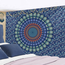 Load image into Gallery viewer, India Mandala Tapestry Wall Hanging Boho Decor Wall Cloth Tapestries Psychedelic Hippie Night Moon Tapestry Mandala Wall Carpet