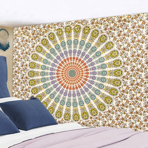 India Mandala Tapestry Wall Hanging Boho Decor Wall Cloth Tapestries Psychedelic Hippie Night Moon Tapestry Mandala Wall Carpet