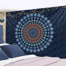 Load image into Gallery viewer, India Mandala Tapestry Wall Hanging Boho Decor Wall Cloth Tapestries Psychedelic Hippie Night Moon Tapestry Mandala Wall Carpet