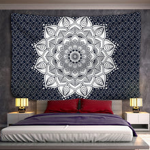 Load image into Gallery viewer, India Mandala Tapestry Wall Hanging Boho Decor Wall Cloth Tapestries Psychedelic Hippie Night Moon Tapestry Mandala Wall Carpet