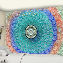 Load image into Gallery viewer, India Mandala Tapestry Wall Hanging Boho Decor Wall Cloth Tapestries Psychedelic Hippie Night Moon Tapestry Mandala Wall Carpet