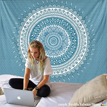 Load image into Gallery viewer, India Mandala Tapestry Wall Hanging Boho Decor Wall Cloth Tapestries Psychedelic Hippie Night Moon Tapestry Mandala Wall Carpet