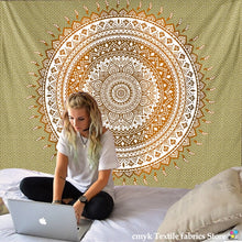 Load image into Gallery viewer, India Mandala Tapestry Wall Hanging Boho Decor Wall Cloth Tapestries Psychedelic Hippie Night Moon Tapestry Mandala Wall Carpet