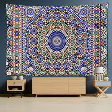 Load image into Gallery viewer, India Mandala Tapestry Wall Hanging Boho Decor Wall Cloth Tapestries Psychedelic Hippie Night Moon Tapestry Mandala Wall Carpet