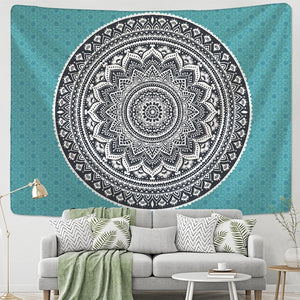 India Mandala Tapestry Wall Hanging Boho Decor Wall Cloth Tapestries Psychedelic Hippie Night Moon Tapestry Mandala Wall Carpet